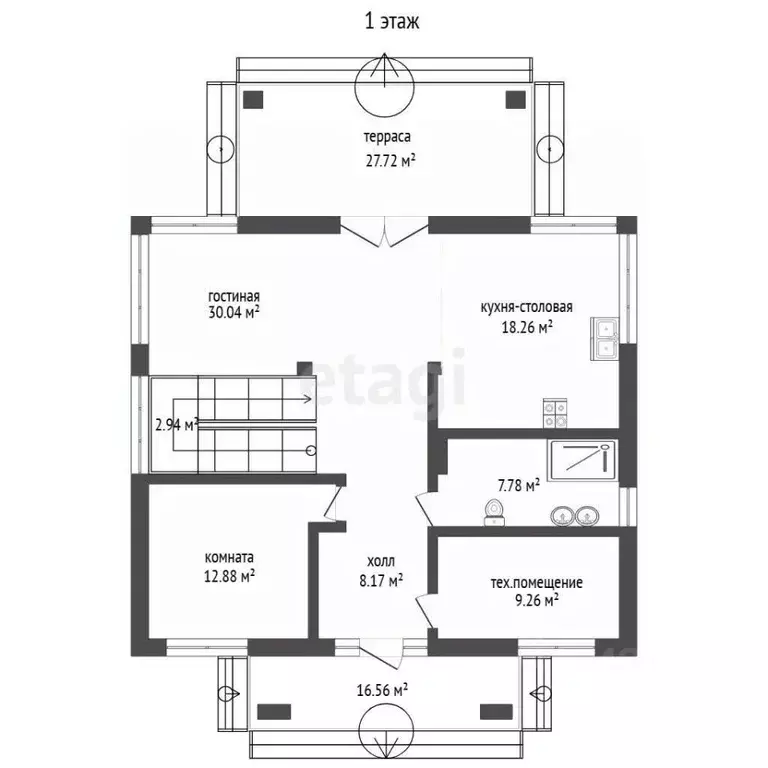 Дом в Севастополь ш. Фиолентовское, 70/74 (181 м) - Фото 2