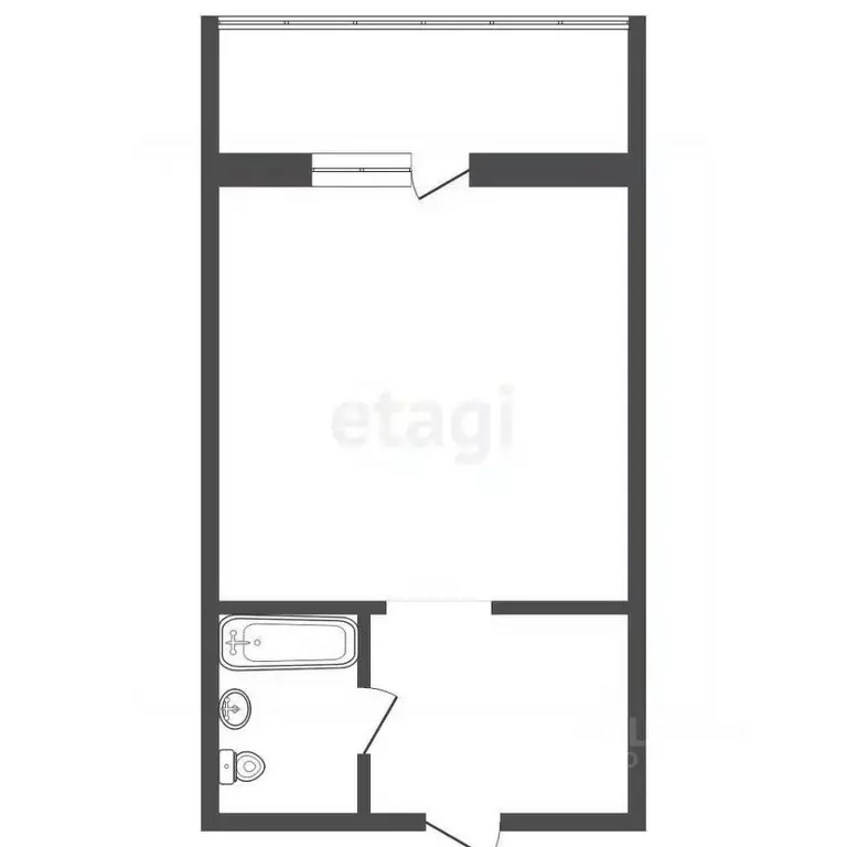 1-к кв. Тюменская область, Тюмень Олимпийская ул., 22 (12.9 м) - Фото 2