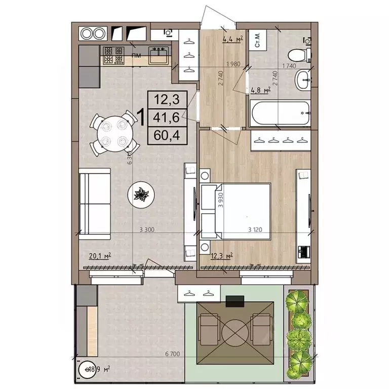 1-к кв. Рязанская область, Рязань пос. Шпалозавода, Окская Стрелка ... - Фото 1