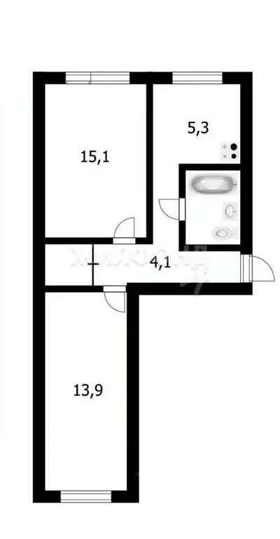 2-к кв. новосибирская область, новосибирск ул. бориса богаткова, 245 . - Фото 0