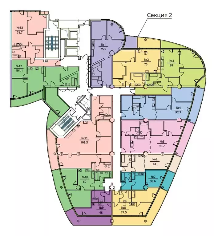 Студия Краснодарский край, Сочи Курортный просп., 108 (79.3 м) - Фото 2