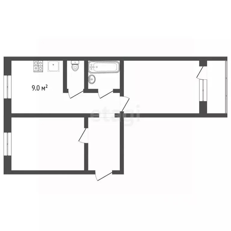 2-к кв. Ямало-Ненецкий АО, Муравленко ул. Ленина, 129 (51.3 м) - Фото 1
