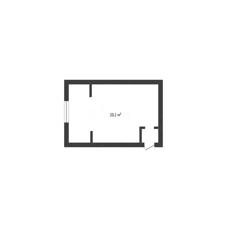 1к в -комнатной квартире (20.2 м) - Фото 1