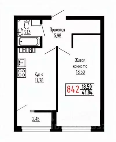 1-к кв. Свердловская область, Екатеринбург ул. Лыжников, 3 (41.5 м) - Фото 0