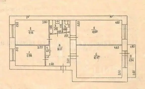 3-к кв. Забайкальский край, Карымское пгт ул. Верхняя, 14 (57.6 м) - Фото 2