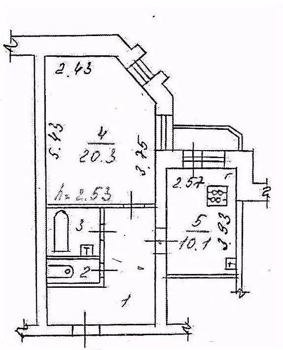 1-к кв. Вологодская область, Череповец просп. Победы, 183 (46.4 м) - Фото 2