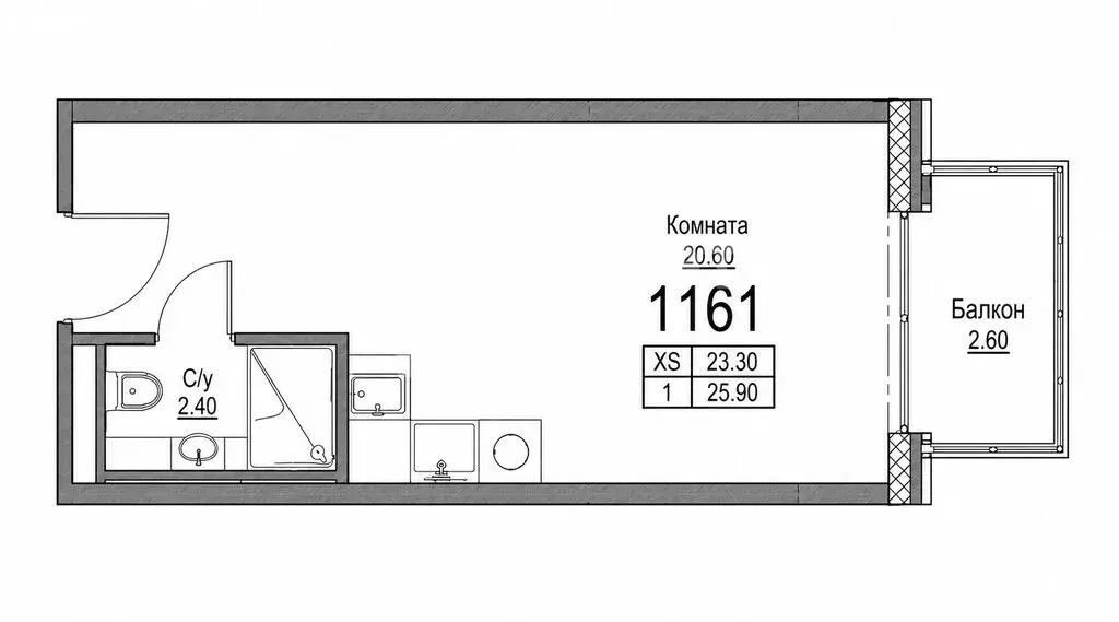 Квартира-студия: Москва, Сигнальный проезд, 12 (25.9 м) - Фото 1