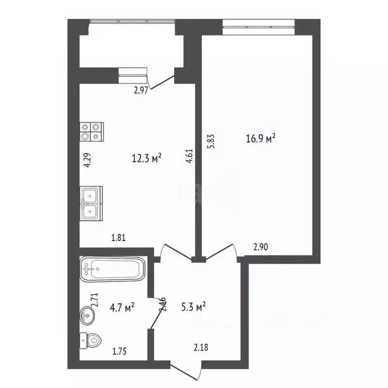 1-к кв. Мордовия, Саранск ул. Анны Лусс, 7В (41.4 м) - Фото 1