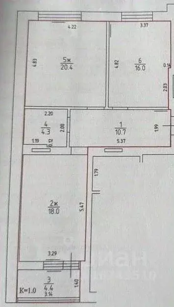 1-к кв. Калининградская область, Калининград Чкаловск мкр, ул. ... - Фото 1