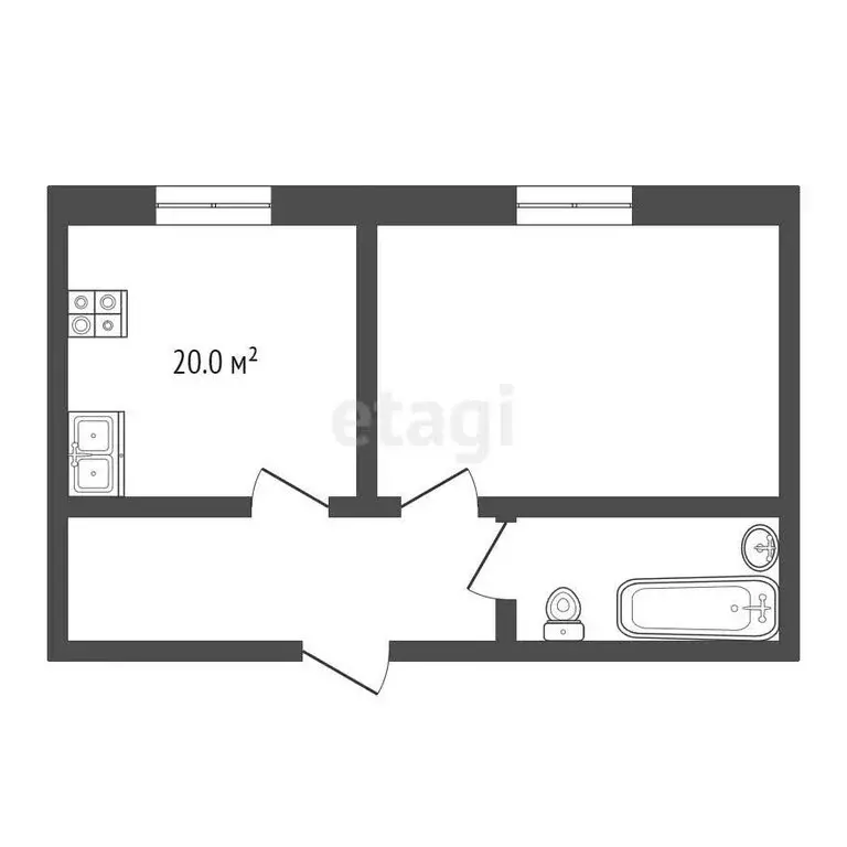 1-комнатная квартира: Пятигорск, Железнодорожная улица, 123 (52 м) - Фото 0
