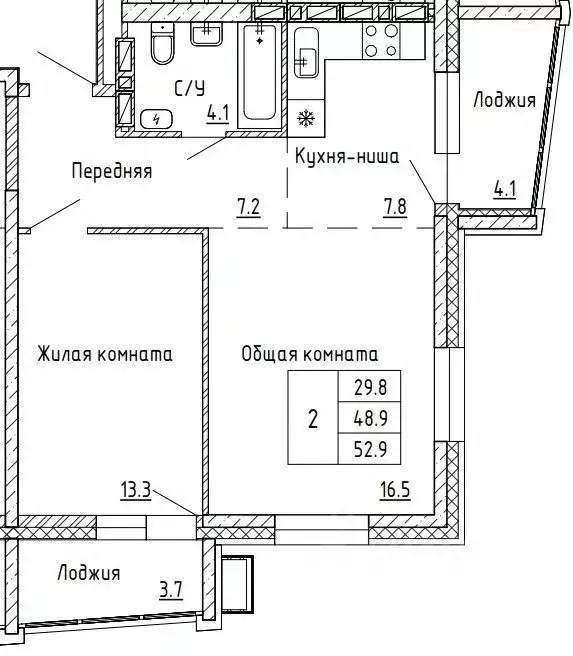 2-к кв. Приморский край, Артем Красноармейская ул., 4 (52.9 м) - Фото 1