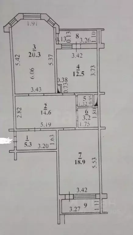 2-к кв. Липецкая область, Липецк ул. И.В. Свиридова, 20к2 (83.3 м) - Фото 1