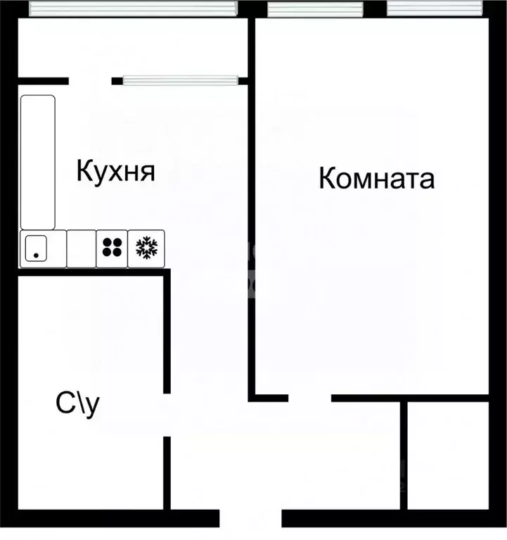 1-к кв. Рязанская область, Рязань ул. Новоселов, 21А (41.1 м) - Фото 2