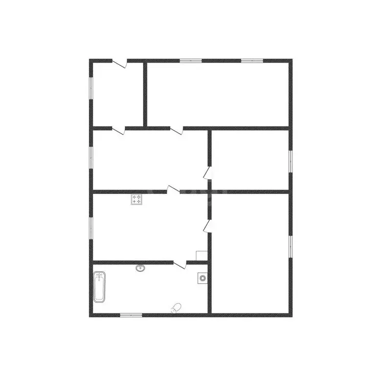 Дом в Вейделевка, переулок Мира (88.8 м) - Фото 1