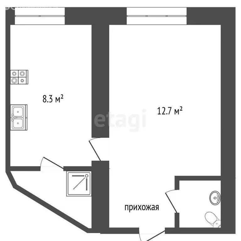 1-комнатная квартира: Псков, Инженерная улица, 82 (24.1 м) - Фото 1