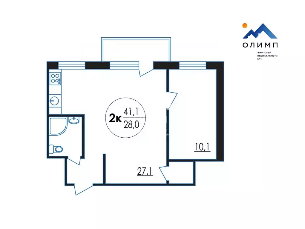 2-к кв. Ярославская область, Ярославль ул. Терешковой, 28 (41.1 м) - Фото 2