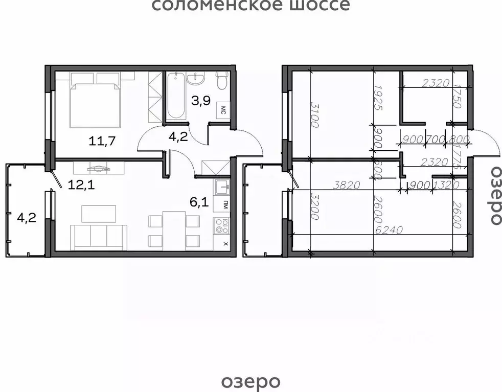 2-к кв. Карелия, Петрозаводск ул. Тапиола, 2к2 (42.2 м) - Фото 0