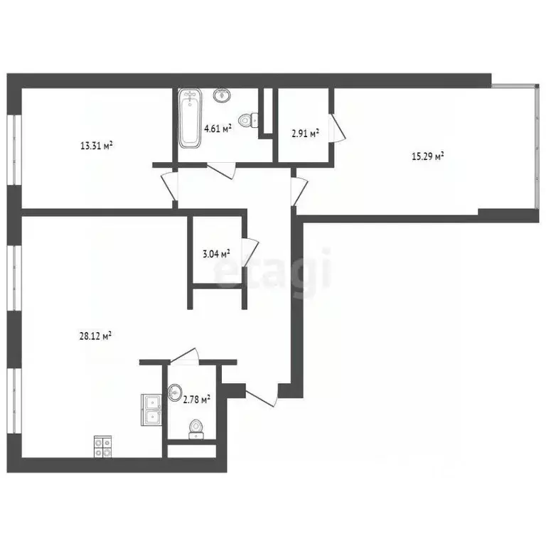 2-к кв. Московская область, Красногорск городской округ, Путилково пгт ... - Фото 2