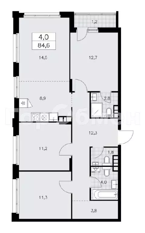 Продается 4-комнатная квартира - Фото 1