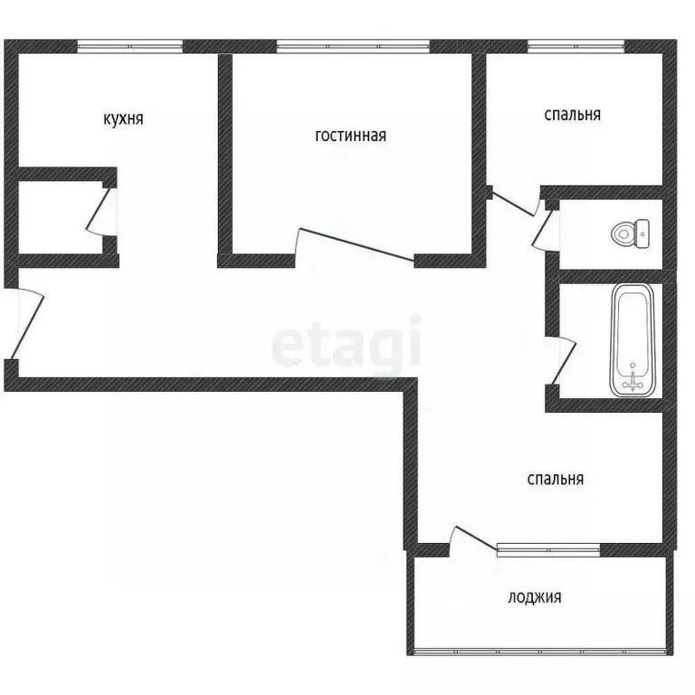 3-к кв. Алтайский край, Бийск Стахановская ул., 1 (63.9 м) - Фото 2