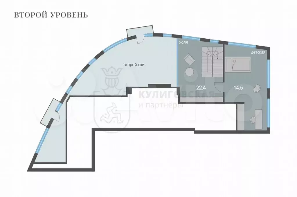 4-к. квартира, 159 м, 9/10 эт. - Фото 1