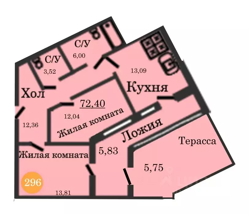 2-к кв. Калининградская область, Калининград ул. Генерал-фельдмаршала ... - Фото 0