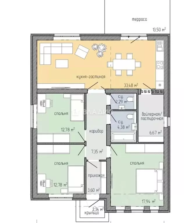 Дом в Тульская область, Тула городской округ, д. Верхняя Иншинка 329 ... - Фото 2
