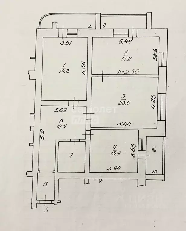3-к кв. Курская область, Железногорск Детский пер., 28 (94.9 м) - Фото 2
