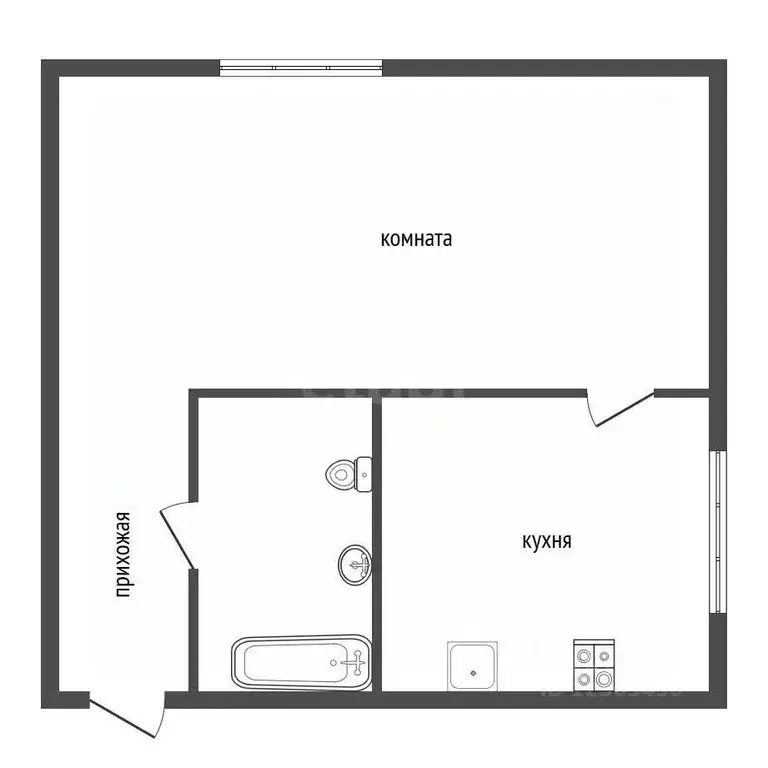 1-к кв. Воронежская область, Воронеж ул. Богдана Хмельницкого, 43 ... - Фото 2