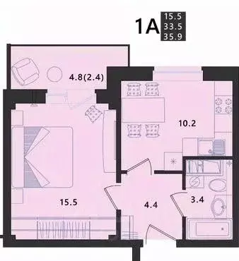 1-к кв. Псковская область, Псковский район, Завеличенская волость, д. ... - Фото 0