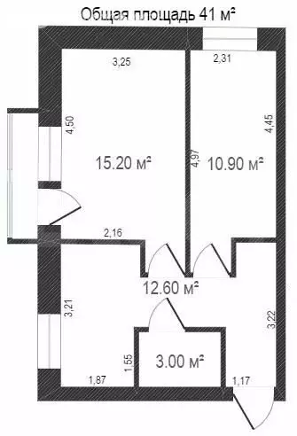 2-комнатная квартира: Ялуторовск, улица Механизаторов, 3 (41 м) - Фото 1