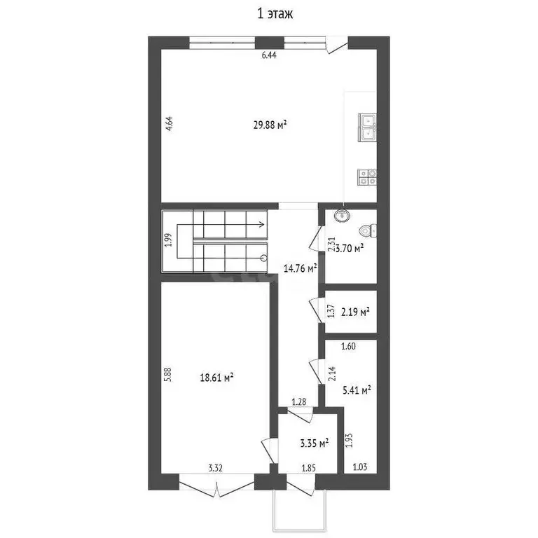 Дом в Стерлитамак, улица Казина (160 м) - Фото 1