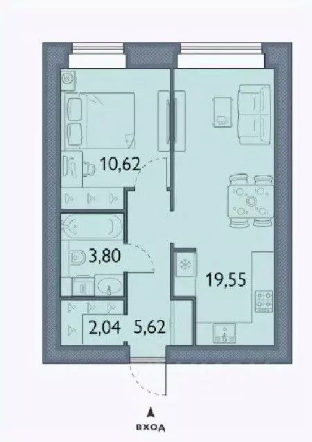 1-к кв. Брянская область, Брянский район, пос. Мичуринский, ... - Фото 1