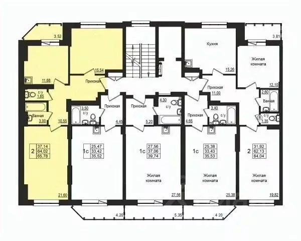 2-к кв. Новосибирская область, Новосибирск Вилюйская ул., 6 (63.7 м) - Фото 1