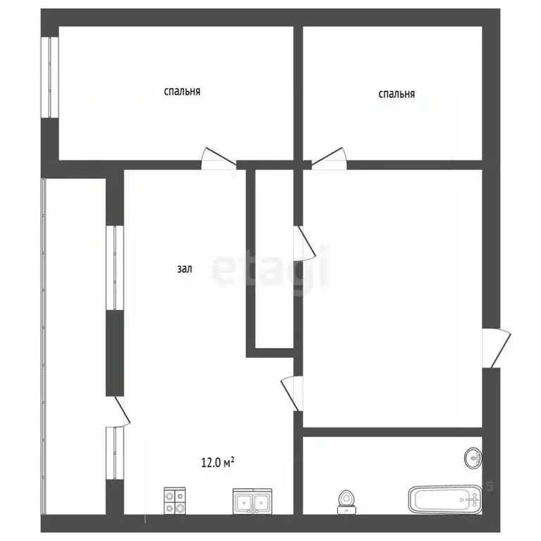 2-к кв. Московская область, Химки Сходня мкр, Вишневая ул., 14 (59.4 ... - Фото 2