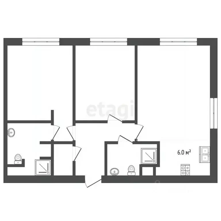 2-к кв. Забайкальский край, Чита ул. Коханского, 14Б (70.55 м) - Фото 1