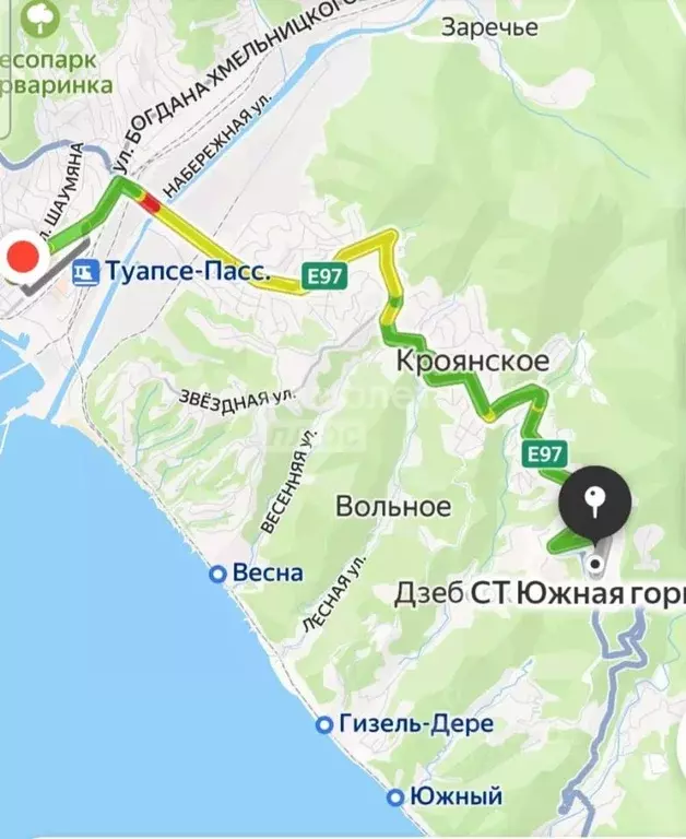 Участок в Краснодарский край, Туапсинский муниципальный округ А-147, ... - Фото 1