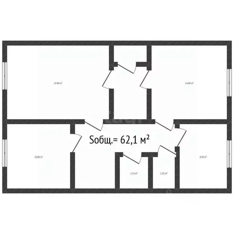 3-к кв. Брянская область, Брянск ул. Ромашина, 35 (61.2 м) - Фото 0