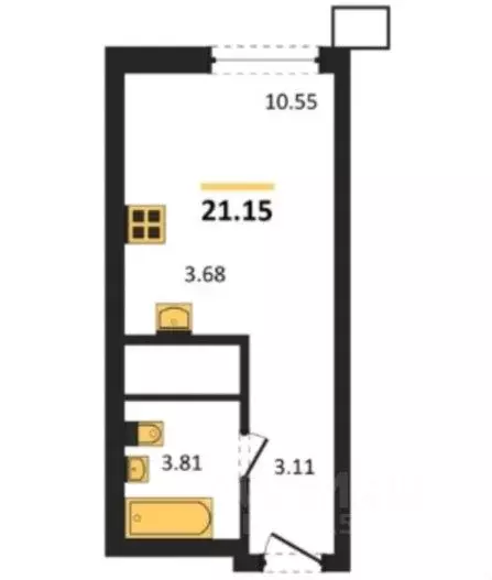 Студия Башкортостан, Уфа Комсомольская ул., 21/2 (21.18 м) - Фото 0