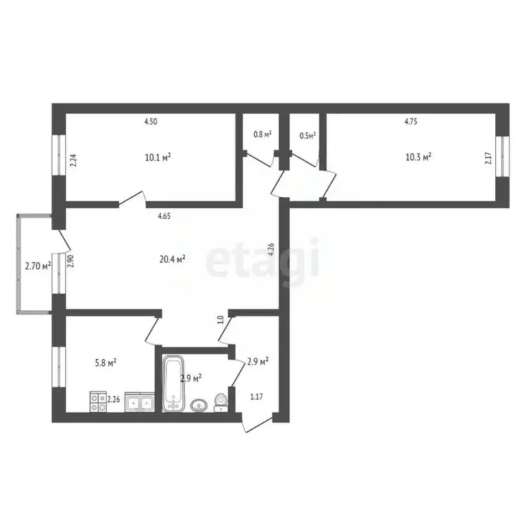 3-к кв. Крым, Ялта муниципальный округ, Гурзуф пгт ул. Артековская, 2 ... - Фото 2