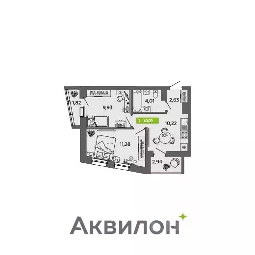 2-к кв. Архангельская область, Архангельск 6-й мкр,  (40.09 м) - Фото 0