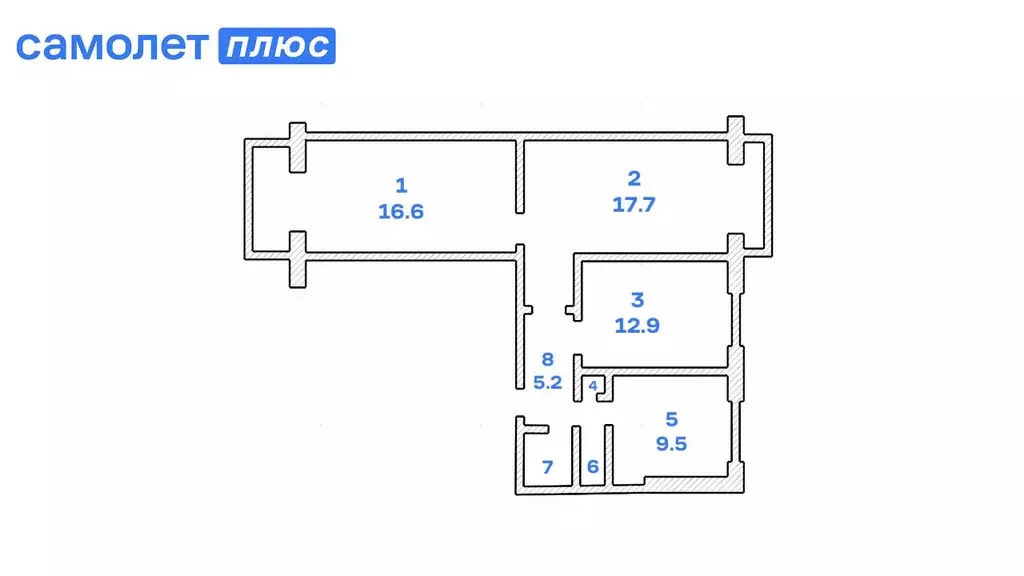 3-к кв. Пермский край, Пермь Серебрянский проезд, 19 (65.5 м) - Фото 1