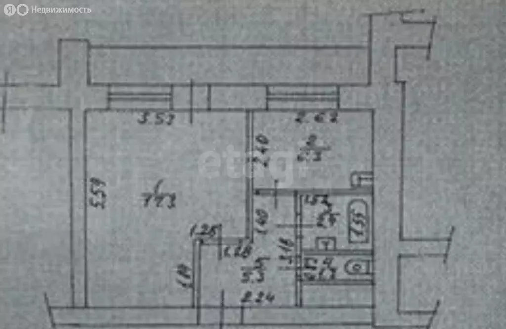 1-комнатная квартира: Барнаул, улица Энтузиастов, 23 (32.6 м) - Фото 1