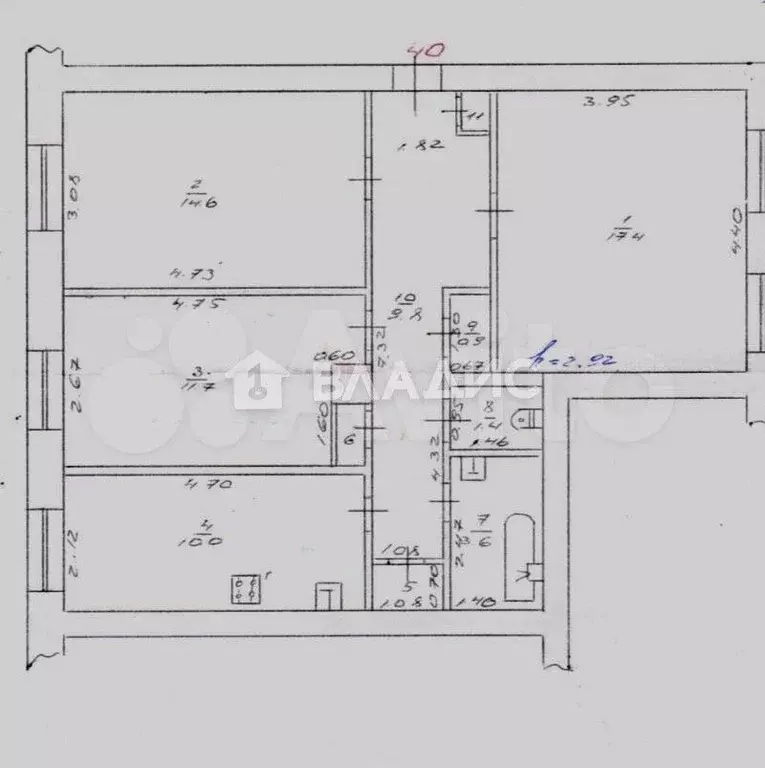 3-к. квартира, 71 м, 5/5 эт. - Фото 0