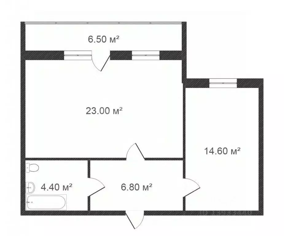 1-к кв. Тюменская область, Тюмень Кремлевская ул., 102 (50.0 м) - Фото 1