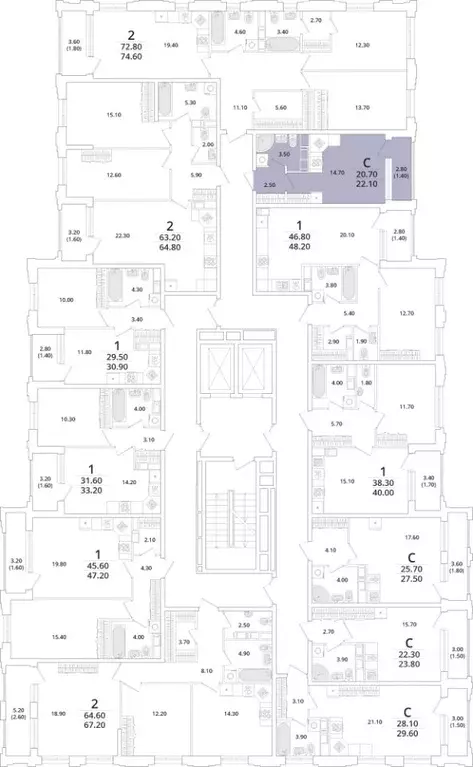 Студия Санкт-Петербург Планерная ул., 99 (22.2 м) - Фото 1