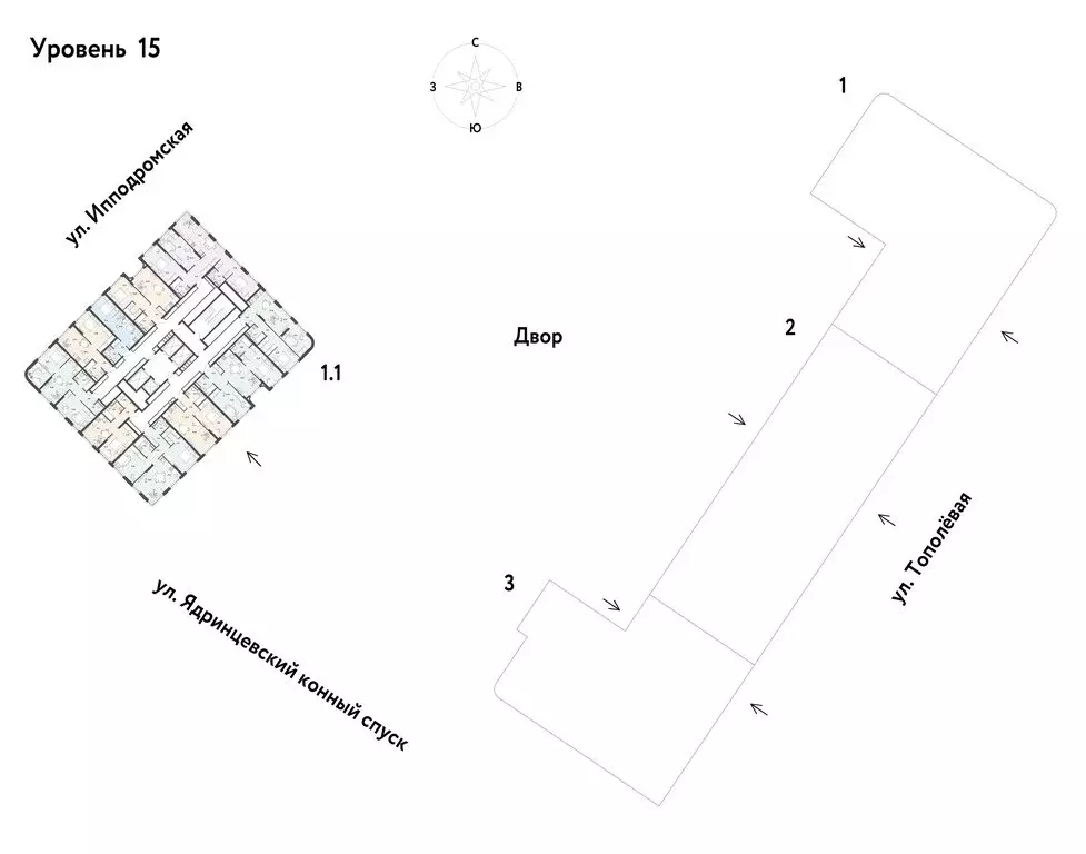 2-комнатная квартира: Новосибирск, Тополёвая улица, с21 (61.85 м) - Фото 1