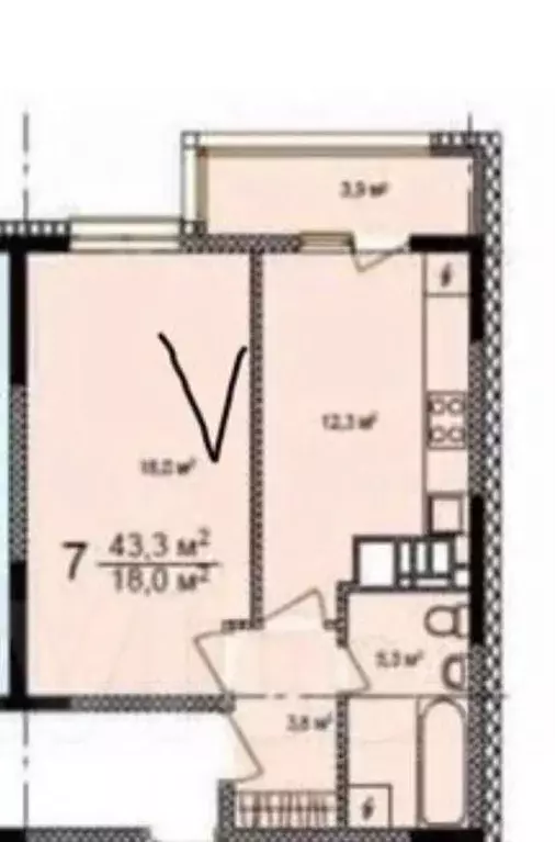 1-к кв. Краснодарский край, Анапа Парковая ул., 64Ак6 (43.0 м) - Фото 2