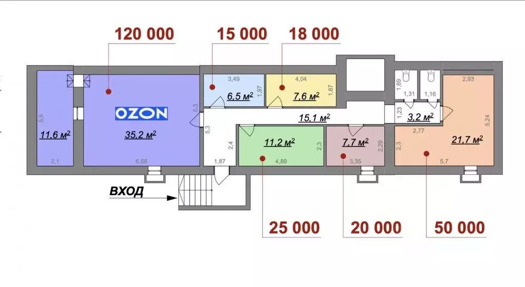 Помещение свободного назначения в Москва Шипиловская ул., 17к3 (120 м) - Фото 2