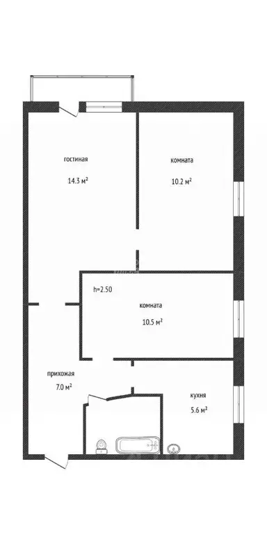 3-к кв. Кемеровская область, Полысаево г. Ленинск-Кузнецкий ... - Фото 1